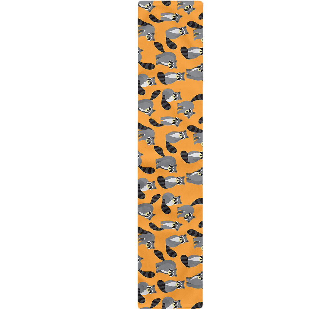 Cute Raccoon Pattern Print Table Runner