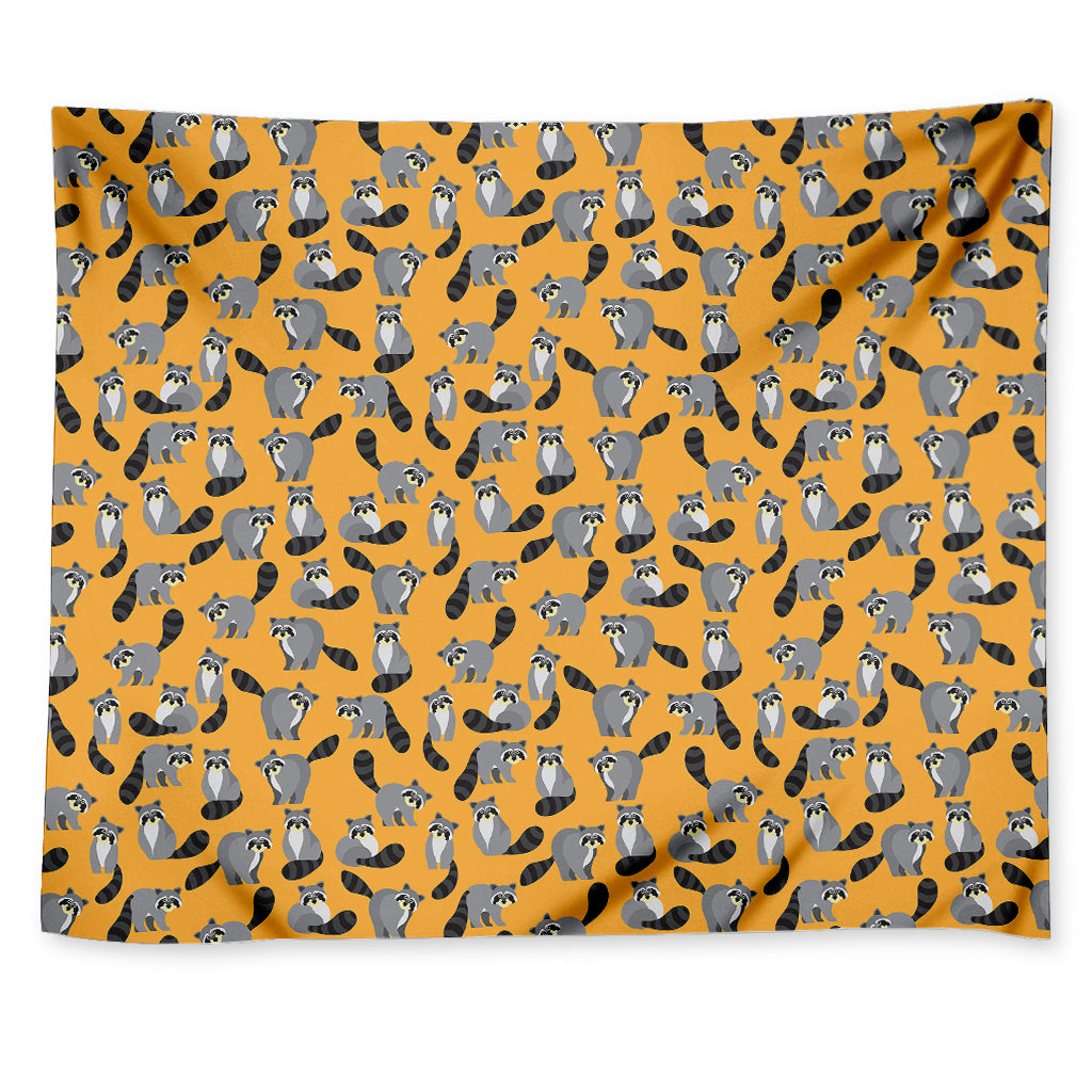 Cute Raccoon Pattern Print Tapestry