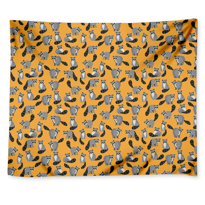 Cute Raccoon Pattern Print Tapestry