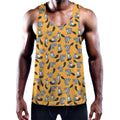 Cute Raccoon Pattern Print Men's Workout Tank Top