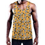 Cute Raccoon Pattern Print Training Tank Top