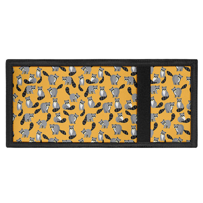 Cute Raccoon Pattern Print Trifold Wallet