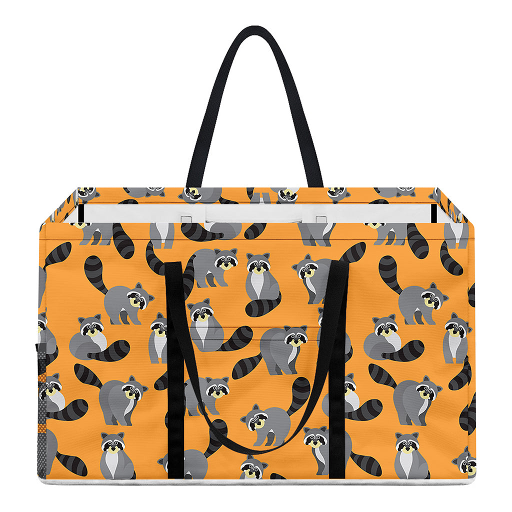 Cute Raccoon Pattern Print Utility Tote Bag