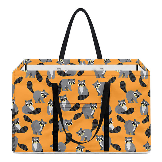 Cute Raccoon Pattern Print Utility Tote Bag