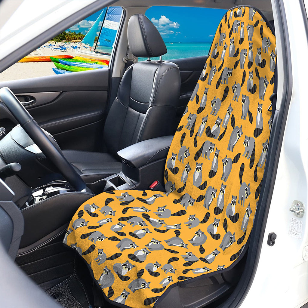 Cute Raccoon Pattern Print Waterproof Car Seat Cover