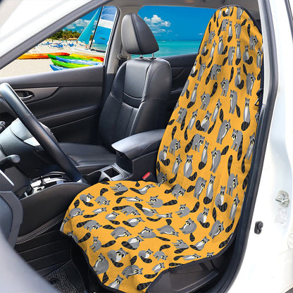 Cute Raccoon Pattern Print Waterproof Car Seat Cover