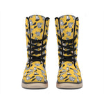 Cute Raccoon Pattern Print Winter Boots