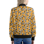 Cute Raccoon Pattern Print Women's Bomber Jacket