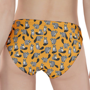 Cute Raccoon Pattern Print Women's Panties