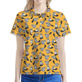Cute Raccoon Pattern Print Women's Polo Shirt