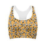 Cute Raccoon Pattern Print Women's Sports Bra