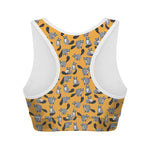Cute Raccoon Pattern Print Women's Sports Bra
