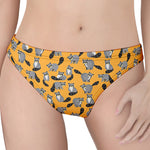 Cute Raccoon Pattern Print Women's Thong