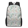 Cute Rainbow Unicorn Pattern Print 17 Inch Backpack