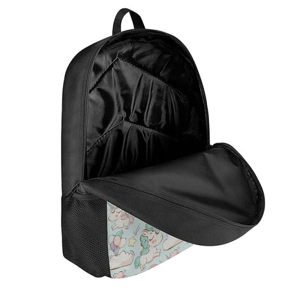 Cute Rainbow Unicorn Pattern Print 17 Inch Backpack