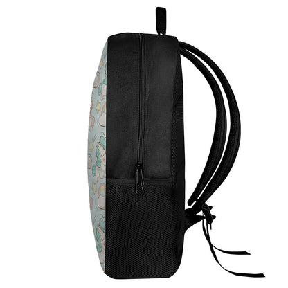 Cute Rainbow Unicorn Pattern Print 17 Inch Backpack