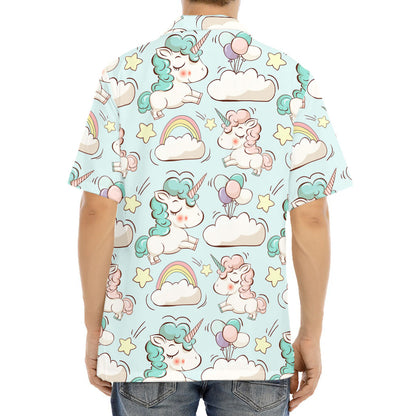 Cute Rainbow Unicorn Pattern Print Aloha Shirt