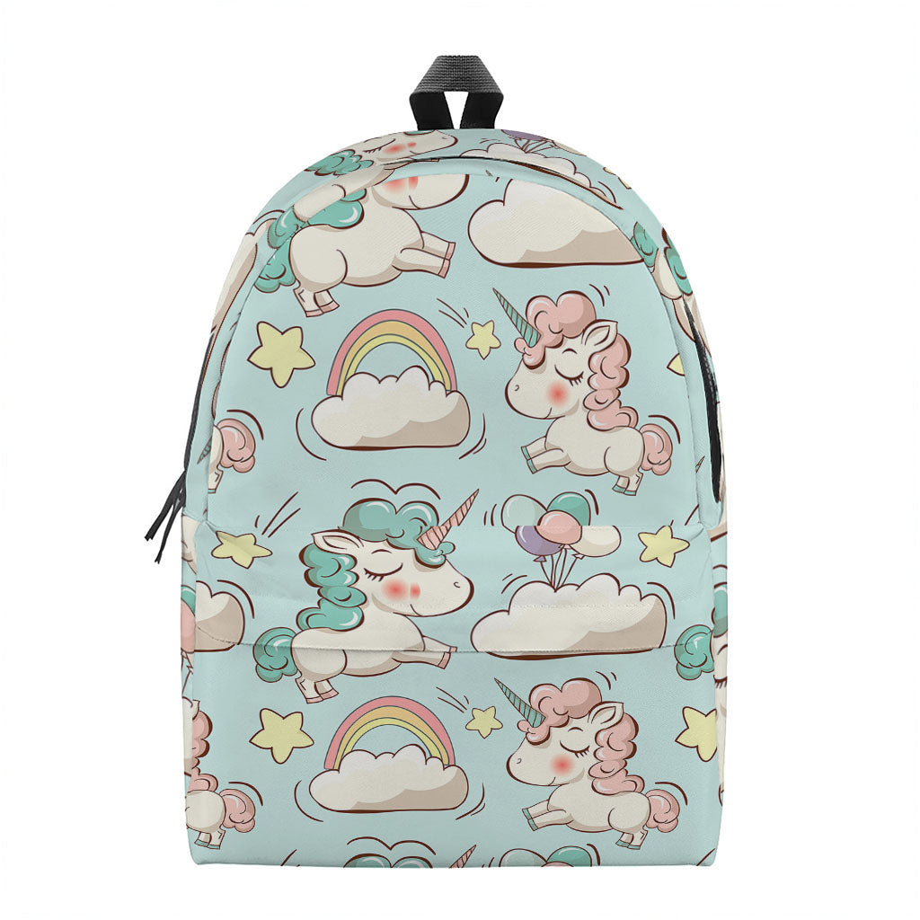 Cute Rainbow Unicorn Pattern Print Backpack