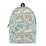 Cute Rainbow Unicorn Pattern Print Backpack