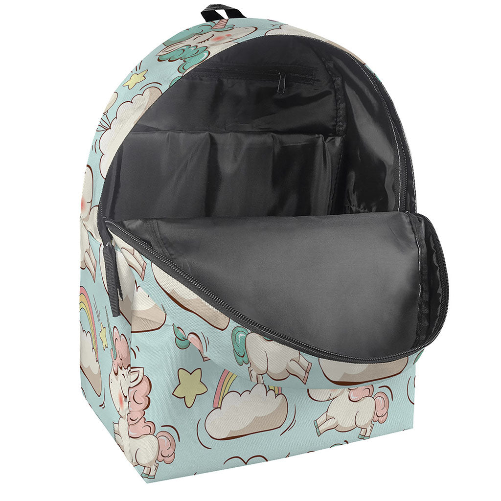 Cute Rainbow Unicorn Pattern Print Backpack