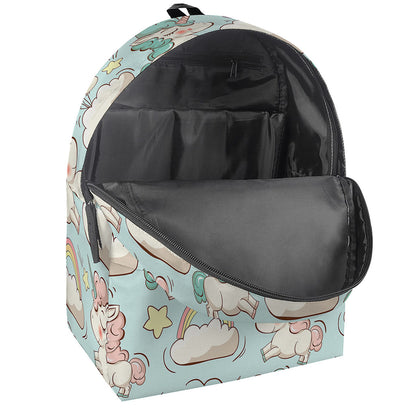 Cute Rainbow Unicorn Pattern Print Backpack