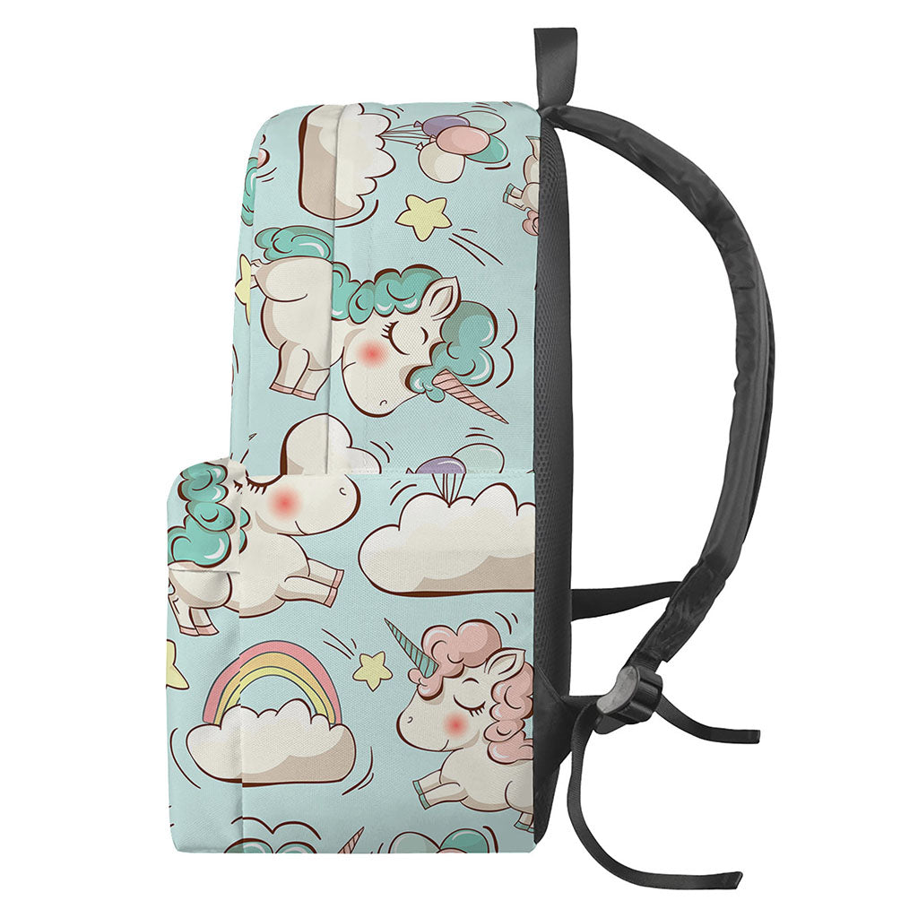 Cute Rainbow Unicorn Pattern Print Backpack