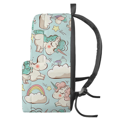 Cute Rainbow Unicorn Pattern Print Backpack