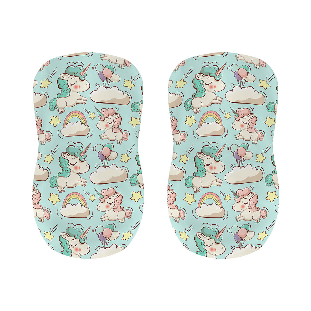 Cute Rainbow Unicorn Pattern Print Bar Stool Covers