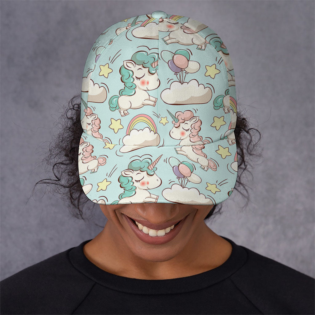 Cute Rainbow Unicorn Pattern Print Baseball Cap