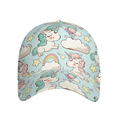 Cute Rainbow Unicorn Pattern Print Baseball Cap