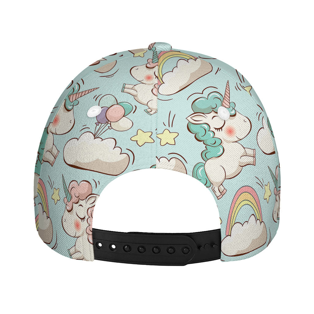 Cute Rainbow Unicorn Pattern Print Baseball Cap