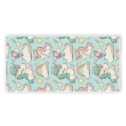 Cute Rainbow Unicorn Pattern Print Beach Towel