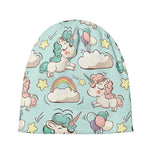 Cute Rainbow Unicorn Pattern Print Beanie
