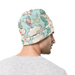 Cute Rainbow Unicorn Pattern Print Beanie