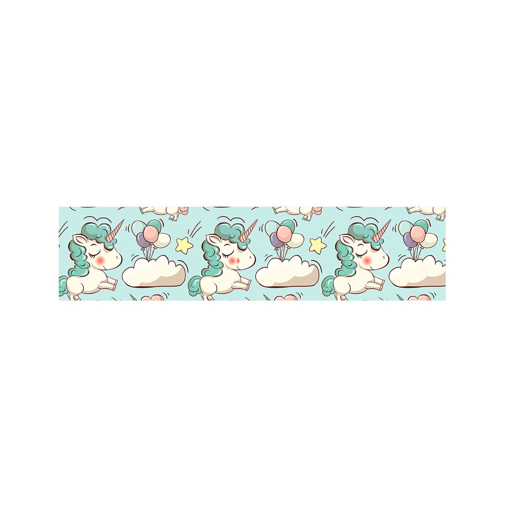 Cute Rainbow Unicorn Pattern Print Bed Runner