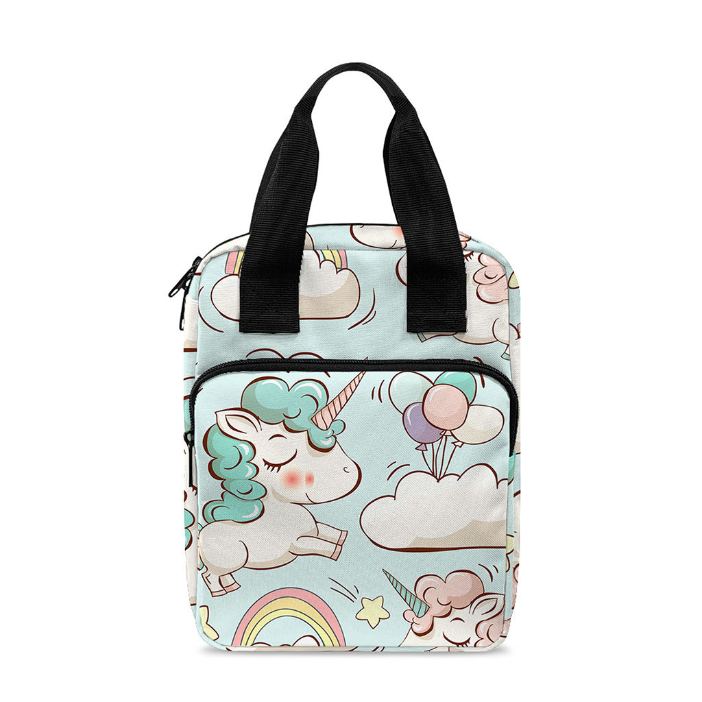 Cute Rainbow Unicorn Pattern Print Bible Tote Bag