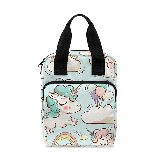 Cute Rainbow Unicorn Pattern Print Bible Tote Bag