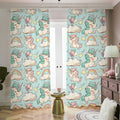 Cute Rainbow Unicorn Pattern Print Dimout Pencil Pleat Curtains