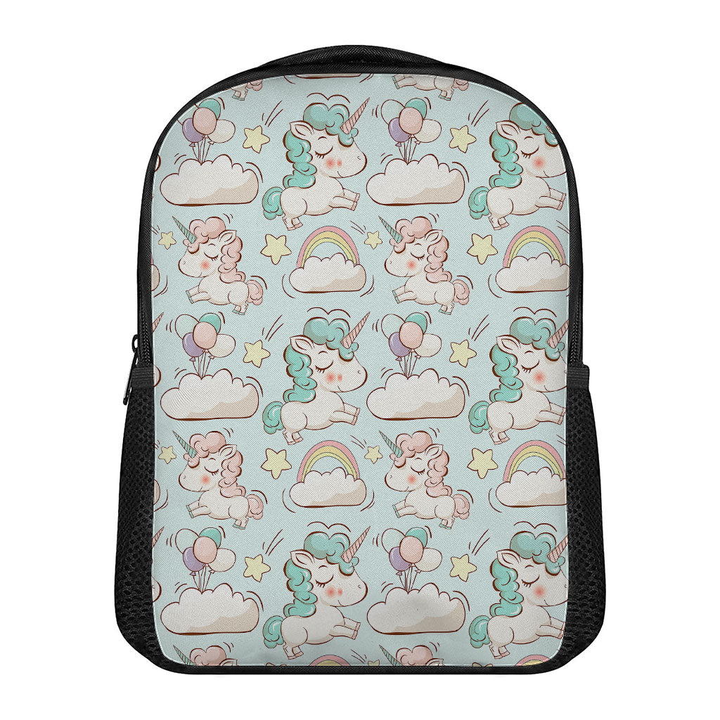 Cute Rainbow Unicorn Pattern Print Casual Backpack