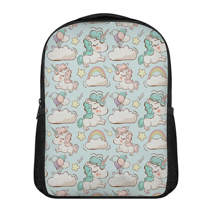 Cute Rainbow Unicorn Pattern Print Casual Backpack