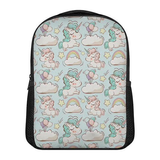 Cute Rainbow Unicorn Pattern Print Casual Backpack
