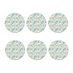 Cute Rainbow Unicorn Pattern Print Coaster Set