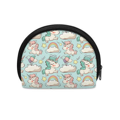 Cute Rainbow Unicorn Pattern Print Coin Purse