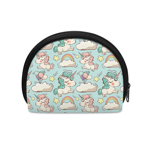 Cute Rainbow Unicorn Pattern Print Coin Purse