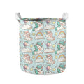 Cute Rainbow Unicorn Pattern Print Collapsible Laundry Basket