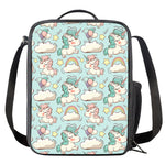 Cute Rainbow Unicorn Pattern Print Crossbody Lunch Bag