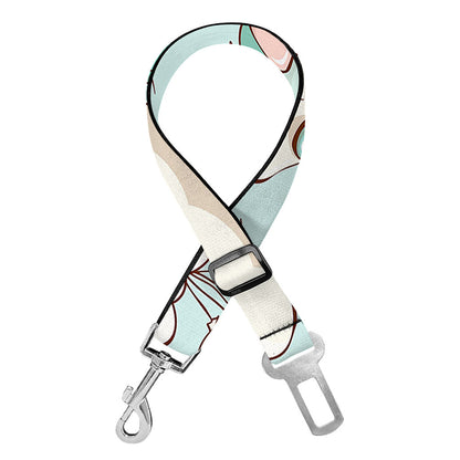 Cute Rainbow Unicorn Pattern Print Dog Seat Belt