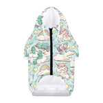 Cute Rainbow Unicorn Pattern Print Dog Zip Up Hoodie