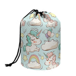 Cute Rainbow Unicorn Pattern Print Drawstring Makeup Bag