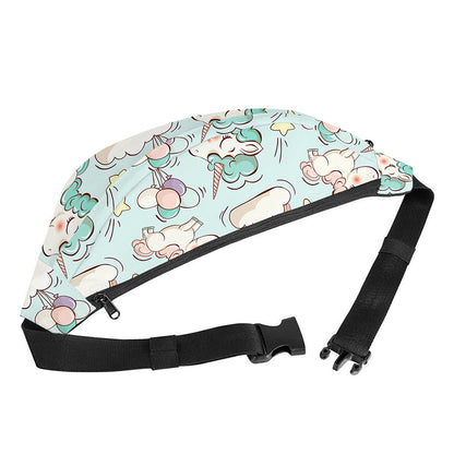 Cute Rainbow Unicorn Pattern Print Fanny Pack